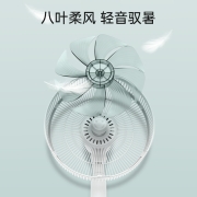 澳柯玛(AUCMA) 8叶遥控电风扇/台扇/轻音落地扇/家用空气循环扇/质保/宿舍小风扇/办公电扇/小米白 D909(Y)