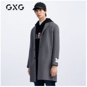 GXG 简约个性长款大衣冬季新品商场同款69%羊毛柔软潮流保暖外套男