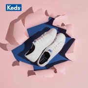 Keds旗舰店女鞋皮面休闲板鞋名媛风低帮轻便透气小白鞋WH57559