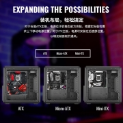 酷冷至尊(CoolerMaster)MasterBox Q500L 迷你机箱(ATX/配两块防尘网/透明侧板/电源上置/支持长显卡)