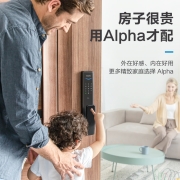 飞利浦（PHILIPS）Alpha 指纹锁 家用智能门锁全自动密码锁推拉式防盗门锁电子锁 曜石黑【WIFI版】【亰仓直送，次日达】