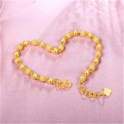 CHOW TAI SENG 周大生 女士光砂珠足金手链 约6.12g G0HC0091