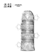 乐唯诗 中国航天联名版 十二天宫星空玻璃水杯高档创意高颜值叠叠杯家用客厅大容量水杯果汁杯饮料杯星罗 【中国航天十二天宫联名】星空杯*4【皓月白】