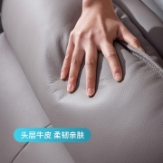左右沙发 真皮沙发客厅现代轻奢头层牛皮欧式沙发大小户型皮艺沙发DZY5100 转二件正向+休单-【Z1020井天蓝】 30天左右发货
