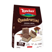 莱家 Loacker 粒粒夹心威化饼干牛奶巧克力味 250g*4件