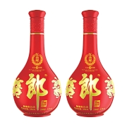 郎酒 红花郎（10）酱香型白酒 53度 558ml*2瓶 双瓶装（陈酿 高度白酒）
