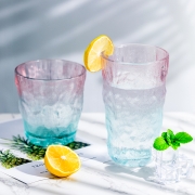 88VIP：青苹果 冰川纹玻璃杯2只装250ml、305ml