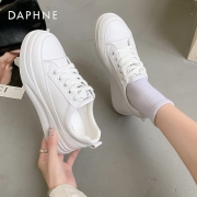 达芙妮（DAPHNE）厚底小白鞋女夏季百搭2022春夏新款女鞋透气板鞋女ins潮运动休闲鞋子女 百搭白色 39