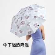 蕉下太阳伞防晒防紫外线遮阳伞小巧便携遮阳伞雨伞女晴雨两用三折伞 起始系列 弗洛拉