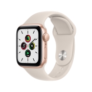 Apple Watch SE 智能手表 GPS款 40毫米米金色铝金属表壳 星光色运动型表带MKQ03CH/A