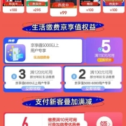 京享值5000以上：京东 满150-5元 生活缴费券