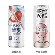 天猫U先:RIO锐澳 鸡尾酒果酒5度清爽草莓味+heypop气泡水2罐礼盒