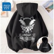 JEANSWEST 真维斯 连帽卫衣男士春秋2022年新款韩版潮流外套青少年宽松上衣服