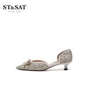 ST&SAT 星期六 单鞋春新尖头浅口小猫跟优雅女鞋子SS11114762
