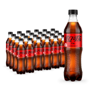 可口可乐 零度 无糖零卡 汽水 碳酸饮料 500ml*24瓶 整箱装 可口可乐公司出品 新老包装随机发货