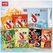 FOUR SEAS 四洲 鲜虾制虾条礼盒多口味大包非油炸休闲零食大礼包80g*6包整箱