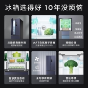 TCL 315升V5法式养鲜冰箱四门变频一级分区养鲜大容量风冷无霜多门对开门超薄电冰箱 一级能效R315V5-D
