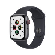 Apple Watch SE 智能手表 GPS+蜂窝款 44毫米深空灰色铝金属表壳 午夜色运动型表带MKT33CH/A