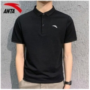 ANTA 安踏 短袖T恤男休闲翻领polo衫2022春夏新款正品透气速干运动上衣