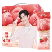 蒙牛 真果粒 牛奶饮品 白桃树莓味  康美笑脸包 240g×12 盒*2件 礼盒装