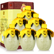 百年牛栏山二锅头52高度白酒整箱浓香型陈酿三牛400ml*6瓶装（内含三个礼品袋）中秋节送礼