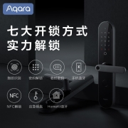 绿米Aqara 智能门锁N100 指纹锁电子锁 C级锁芯真插芯防小黑盒可接入苹果HomeKit 【套装1】Aqara智能门锁N100+NFC卡×1