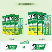 DARLIE好来(原黑人)双重薄荷牙膏4支装（共480g）送柔丝深洁牙刷2支 （新旧包装随机发货）