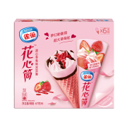 雀巢呈真 雪糕甜筒 甜心草莓味冰淇淋 67g*6支*4件