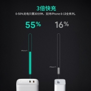 AUKEY 氮化镓充电器 充电头 快充头多口 苹果充电器 65W氮化鎵(同时使用45W+18W)PD充电器 Type-C充电器 白色