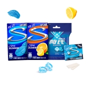 荷氏薄荷糖3排+炫迈口香糖28片*2盒赠5片零食
