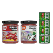 京喜APP：TIGER BANG 虎邦 烧椒牛肉50g*4罐+英潮魔鬼牛肉210g+萝卜干210g组合装