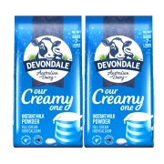Devondale 德运 全脂/脱脂高钙成人奶粉 1kgx2袋