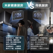 米家小米侧吸抽油烟机 净味净烟机 智能变频油烟机 家用厨房大吸力吸油烟机MJ04CY
