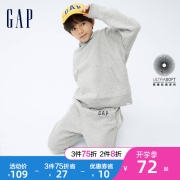 Gap男童LOGO抓绒运动长裤740211 秋季童装字母迷彩运动卫裤针织裤