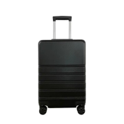 20点：苏宁宜品经典旅行拉链行李箱  耀石黑 20寸