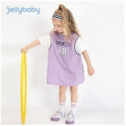 jellybaby 杰里贝比 女童夏季连衣裙5中大童夏款衣服儿童夏装运动9岁女孩裙子