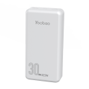 PLUS会员：Yoobao 羽博 30000毫安22.5W快充移动电源74元包邮（需用券）
