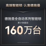 德施曼（DESSMANN）Q5P指纹锁智能锁全自动直觉式开锁后隐藏式指纹头电子锁高端黑 升级款高端黑+全新后把手+双锂电池
