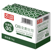 有券的上、plus会员：农动 0脂全麦吐司1000g