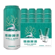 中秋送礼燕京啤酒 雪鹿8度清爽啤酒500ml*12听 整箱装