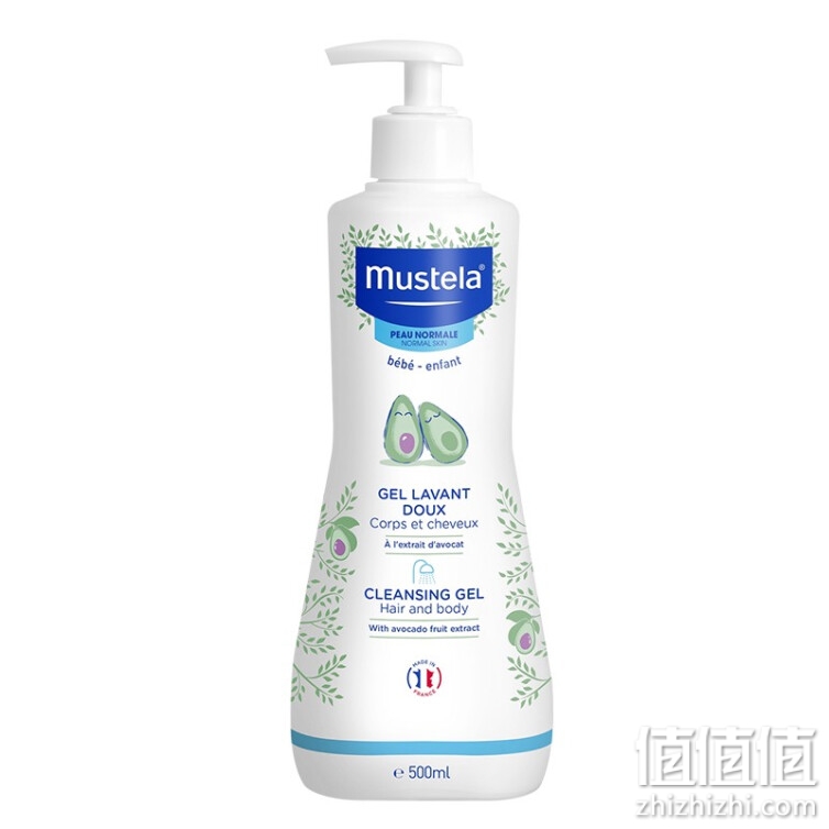 妙思乐（Mustela）温和洗发沐浴露二合一500ml*2礼盒装 儿童洗发水沐浴露 温和无泪易冲洗 法国进口