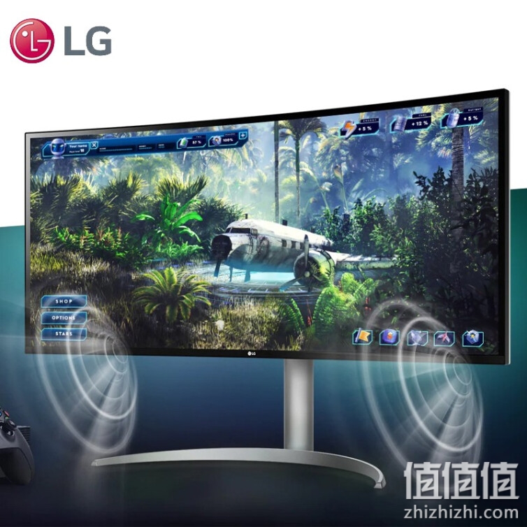 LG 39.7英寸曲面屏幕 准5K显示器 Nano IPS三代面板 硬件校准 5K菊花链 内置音箱 雷电4反向充电96W 设计师 40WP95CIPS
