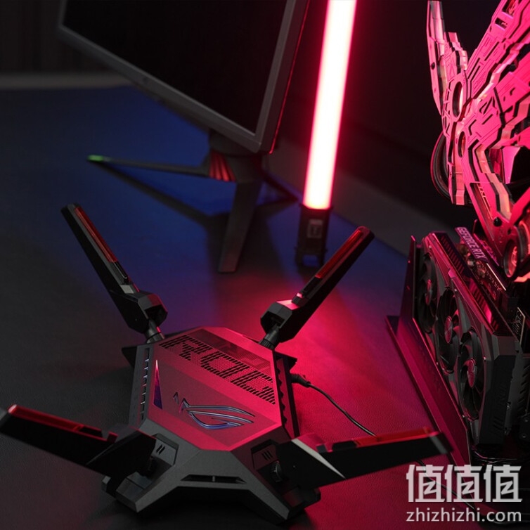 华硕（ASUS） ROG GT-AX6000无线路由器千兆全屋WiFi6/双频6000M电竞路由器/ 四核2.0GHz/双2.5G端口/PS5加速