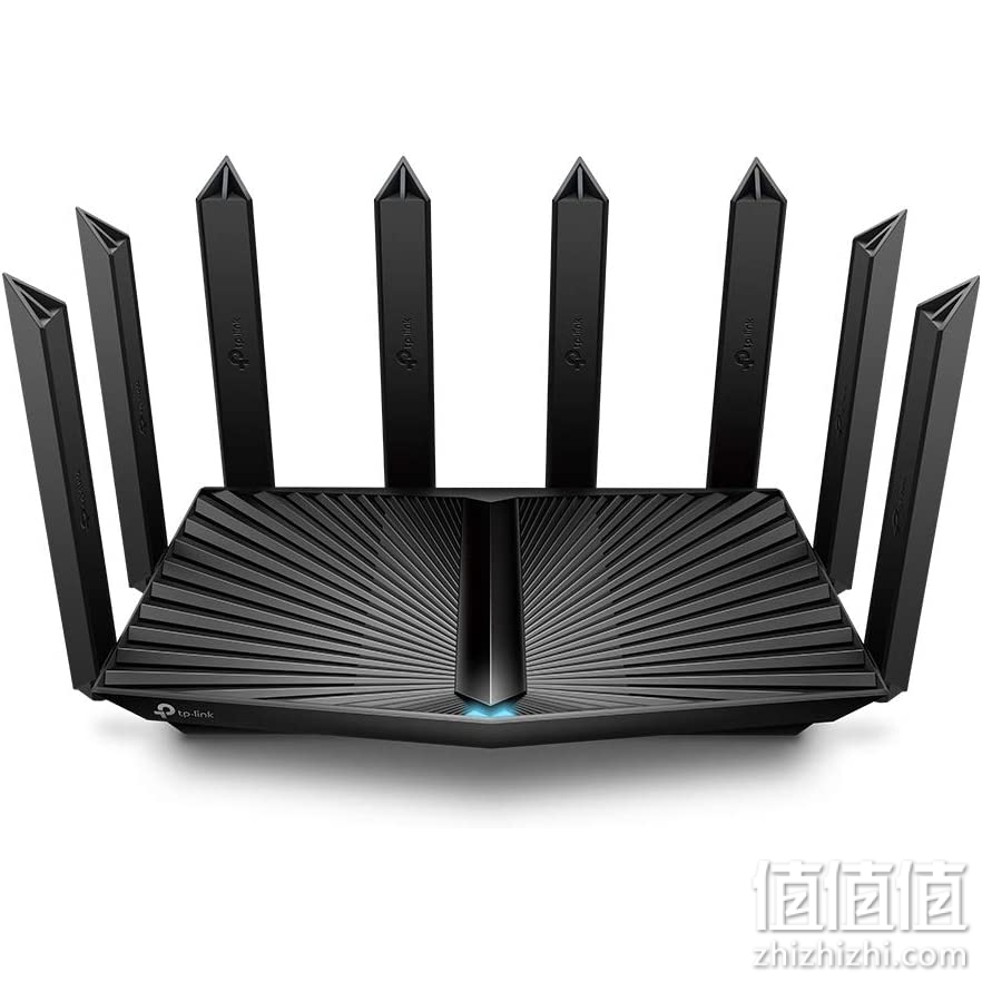 TP-Link Archer AX90 Wi-Fi 6 千兆位三频无线路由器(4804 Mbps +1201 Mbps 5 GHz,574 Mbps 2.4 GHz,3 个千兆局域网端口,1×2.5 Gb/秒,HomeShield,OneMesh,Tether App)黑色
