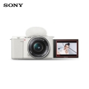 SONY 索尼 ZV-E10L APS-C半画微 单数码相机 vlog直播 4K视频 侧翻式液晶屏 白色套机 官方标配