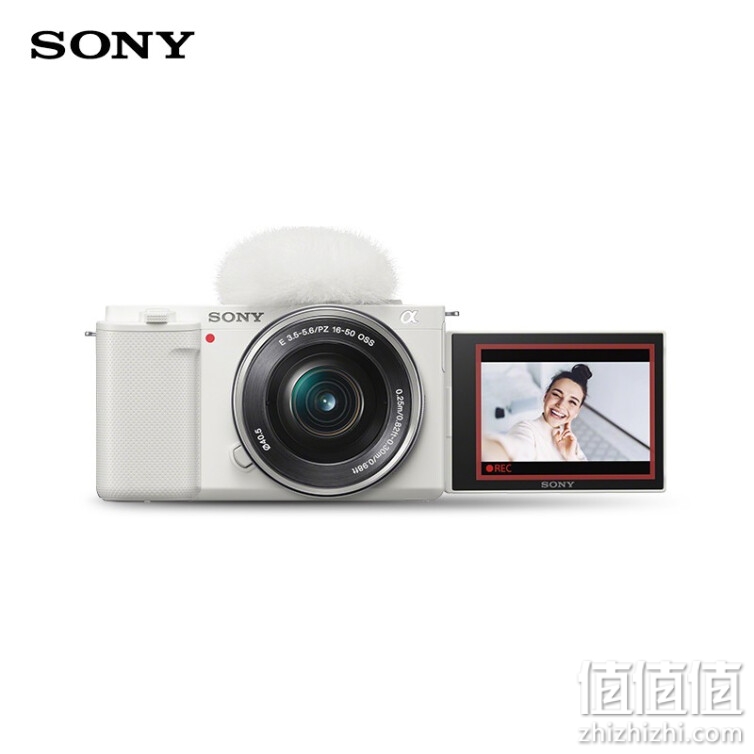 SONY 索尼 ZV-E10L APS-C半画微 单数码相机 vlog直播 4K视频 侧翻式液晶屏 白色套机 官方标配