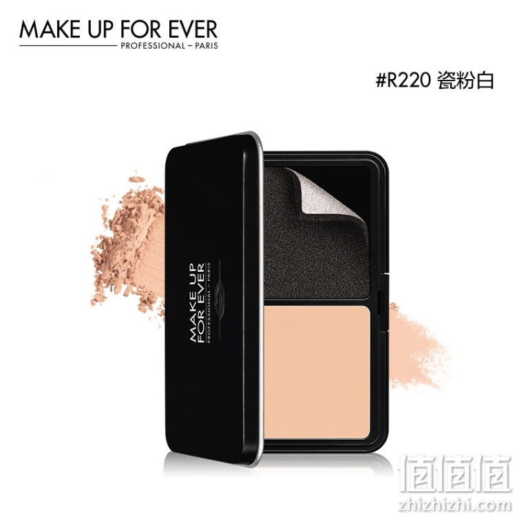 玫珂菲（MAKE UP FOR EVER）丝绒无瑕持妆粉饼 R220号 11g 瓷粉色（粉饼定妆 哑光妆面）情人节礼物