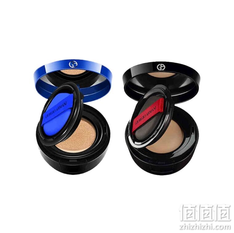 GIORGIO ARMANI/阿玛尼权力黑气垫大师 蓝粉底霜遮瑕粉饼持久正品