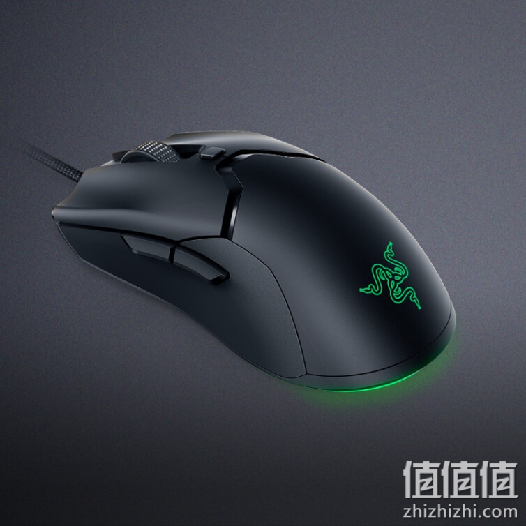 雷蛇 Razer 毒蝰迷你版 有线鼠标 游戏鼠标 电竞鼠标 RGB鼠标 双手通用 8500DPI lol吃鸡神器cf 黑色