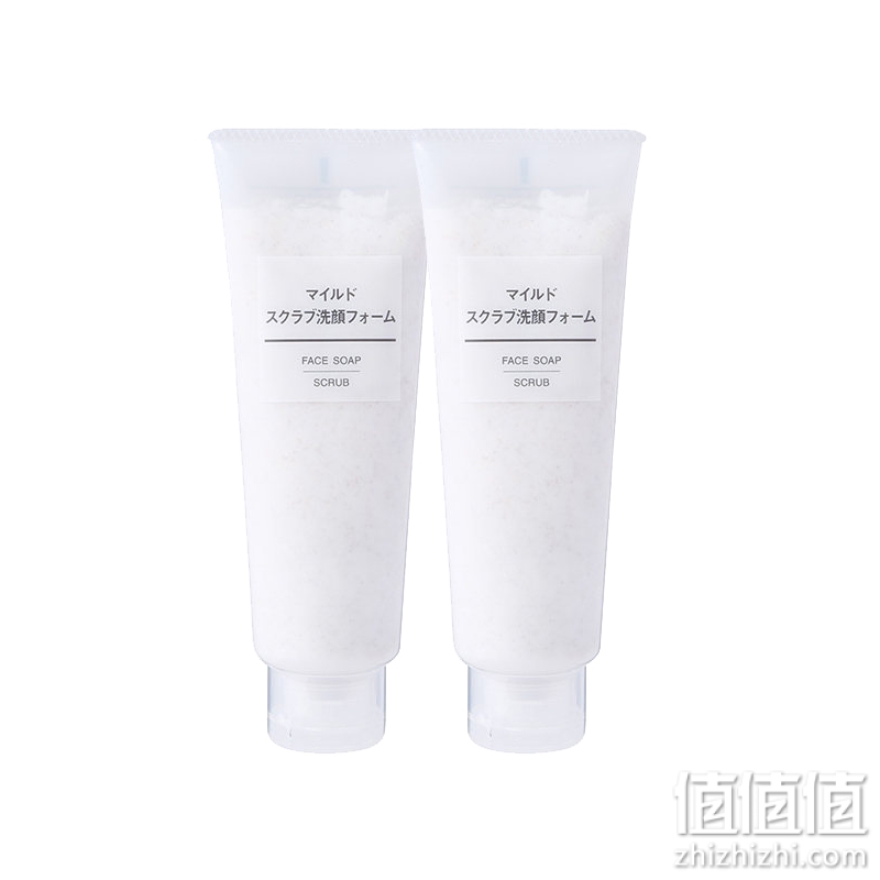 MUJI无印良品深层清洁温和洗颜磨砂洁面乳去角质120g*2保湿洗面奶
